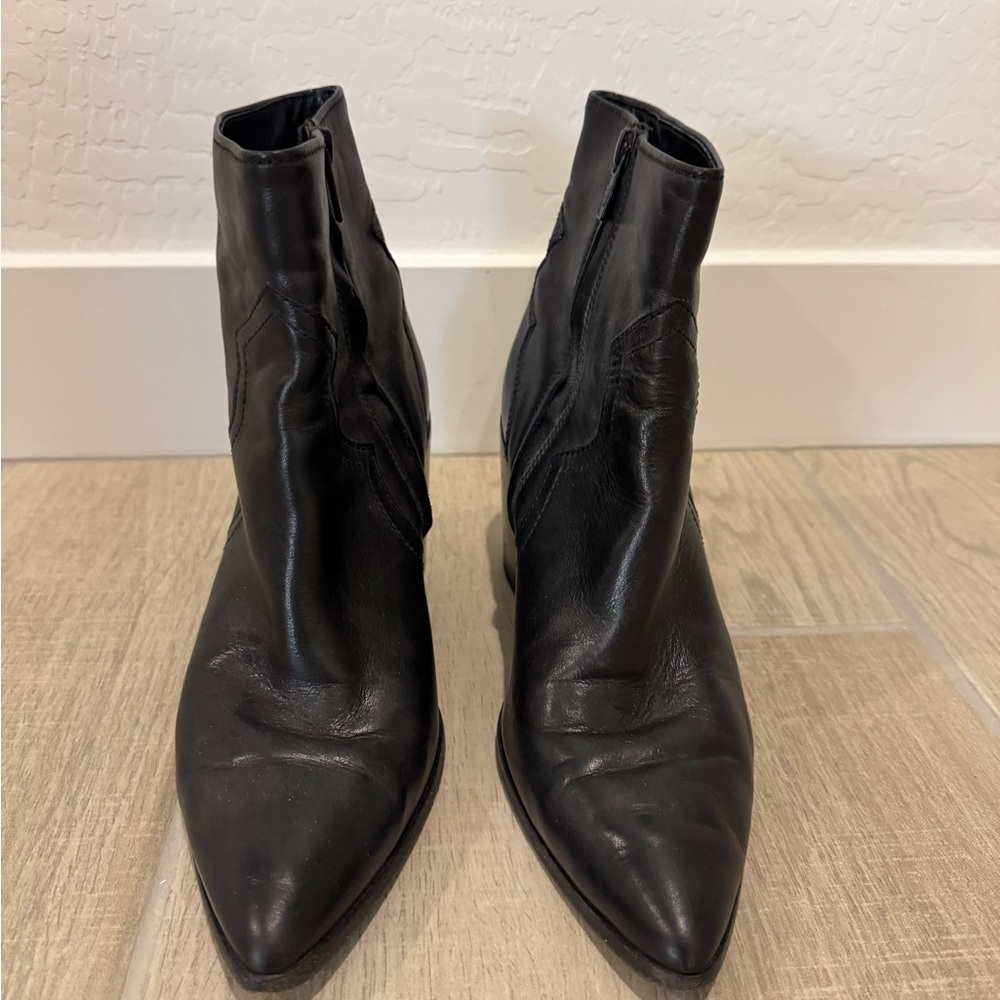 FRYE Flynn Short Inside Zip Ankle Booties | 10M | Black - Picture 4 of 10